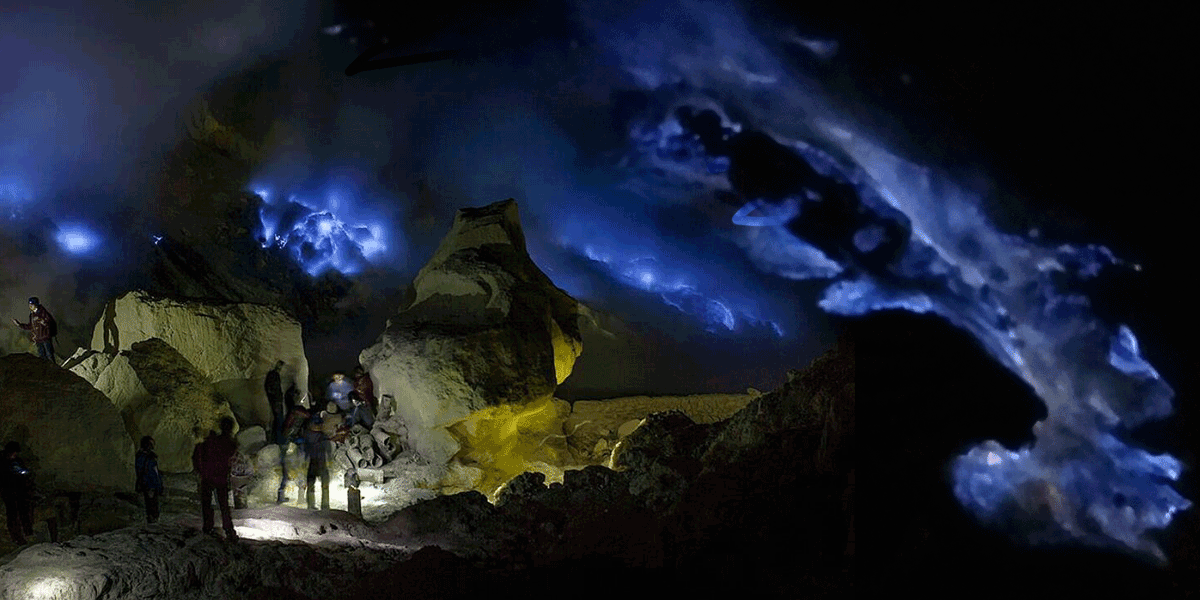 Blue Fire In Ijen